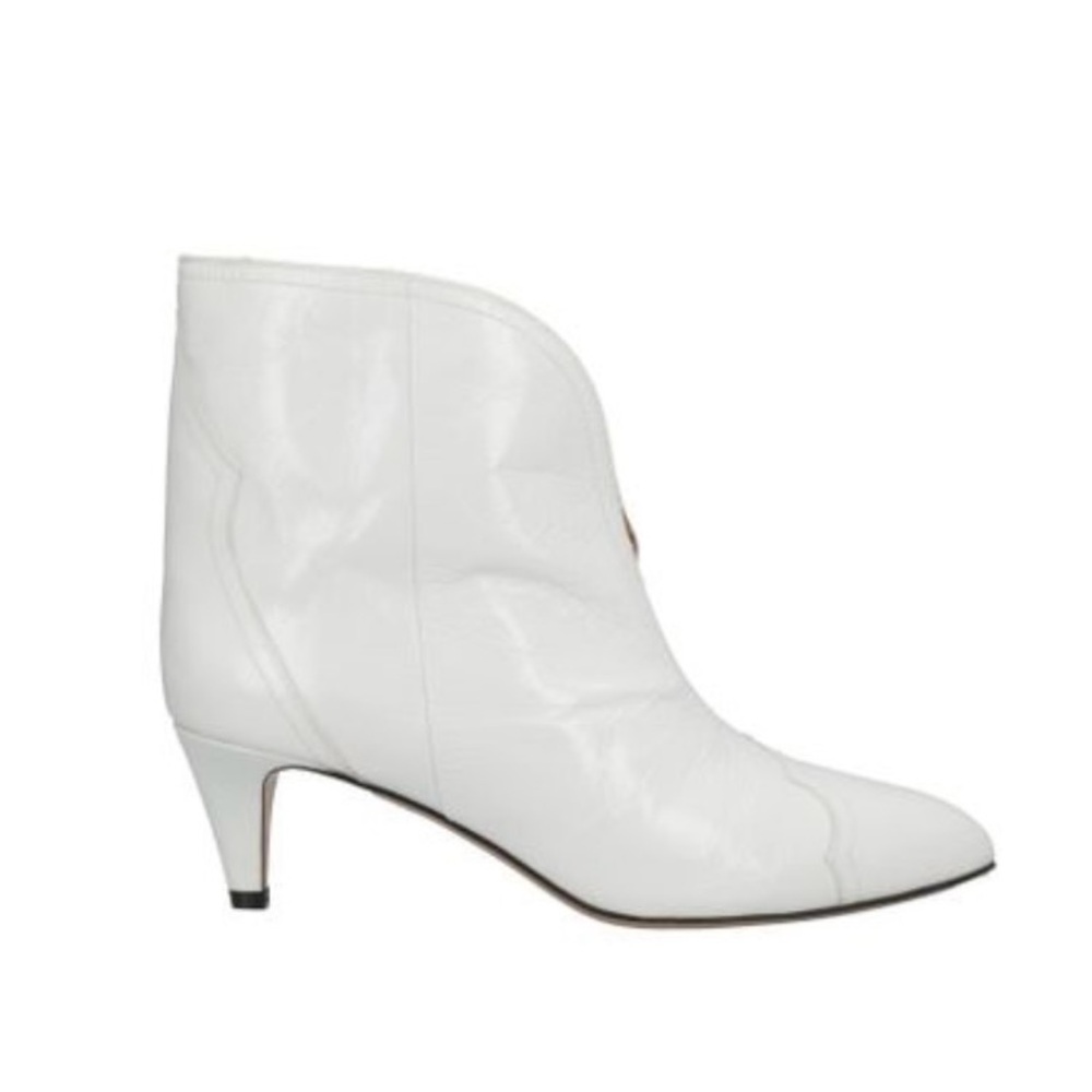 New! Isabel Marant White Heeled Ankle Boots